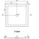 1000x1000mm Square Shower Tray Center/Side Waste